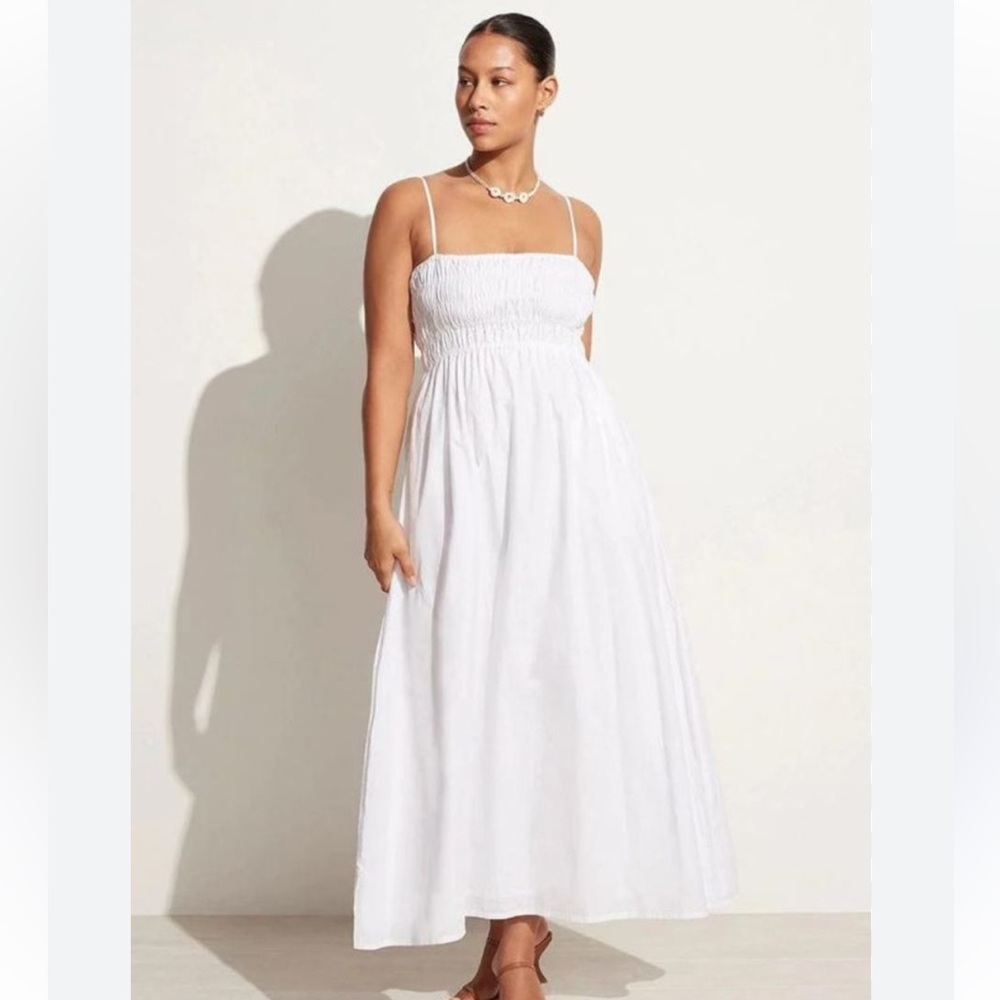 Faithfull The Brand Marieka Midi Dress - White